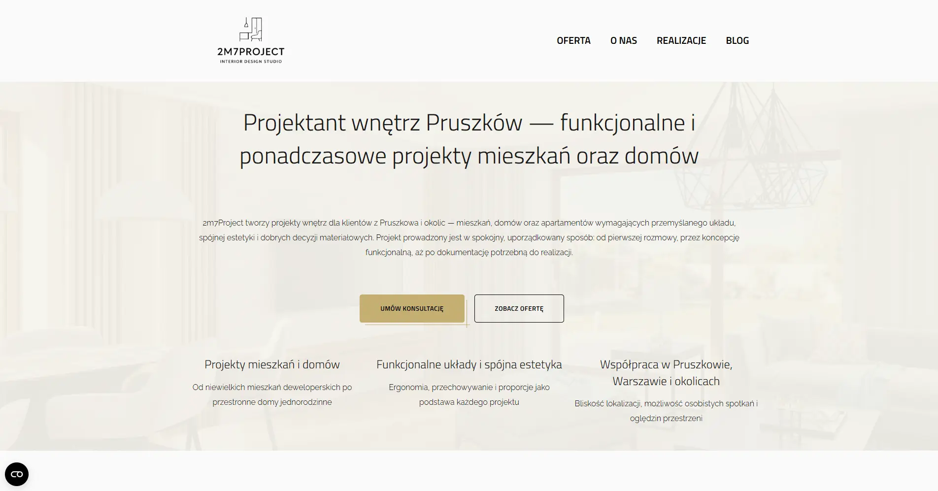 Lokalna podstrona 2m7Project przygotowana dla konkretnej miejscowości